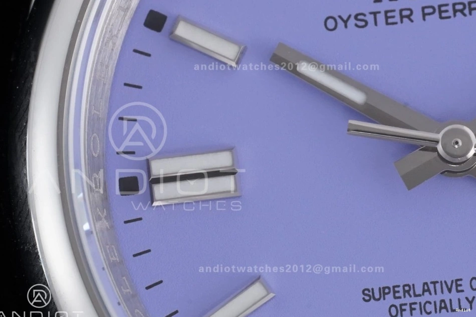 VR Oyster Lavender 904L SmoothTexture KRF Steel 36mm Edition Perpetual 962 1:1 Dial Best 126000 0704